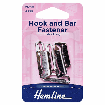H433.25.N Hook and Bar Fastener: Nickel - 25mm 